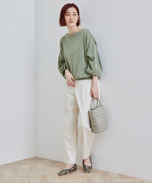 ROPE' PICNIC（ロペピクニック）の「【セットアップ対応】マシュマロタッチダンボールタックスリーブプルオーバー（ニット/セーター・レディース・キナリ/カーキ/ブルー・38）」の16枚目の写真