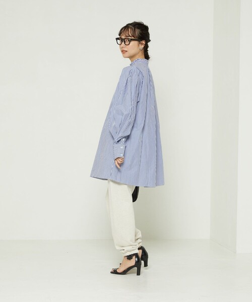 FREAK'S STORE(フリークスストア)の「フリルスタンドカラーボリュームスリーブシャツ(シャツ/ブラウス・レディース・ブラック/その他/ホワイト・フリ-)」の10枚目の写真