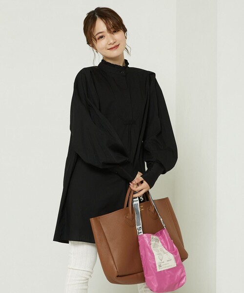 FREAK'S STORE(フリークスストア)の「フリルスタンドカラーボリュームスリーブシャツ(シャツ/ブラウス・レディース・ブラック/その他/ホワイト・フリ-)」の19枚目の写真