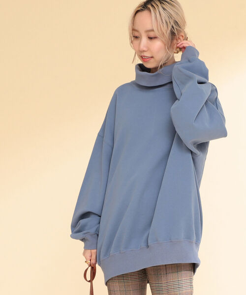 Ray BEAMS(レイビームス)の「【WEB限定】Ray BEAMS / スウェット ビッグ ハイネック プルオーバー(スウェット・レディース・ブラック/ベージュ/ライトブルー・ONE SIZE)」の21枚目の写真