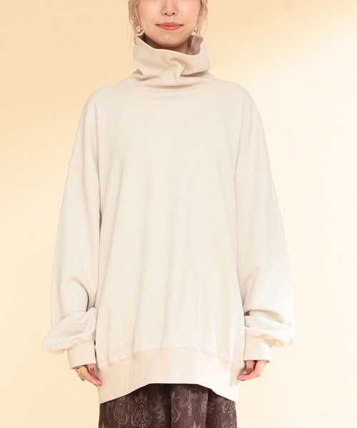 Ray BEAMS(レイビームス)の「【WEB限定】Ray BEAMS / スウェット ビッグ ハイネック プルオーバー(スウェット・レディース・ブラック/ベージュ/ライトブルー・ONE SIZE)」の10枚目の写真