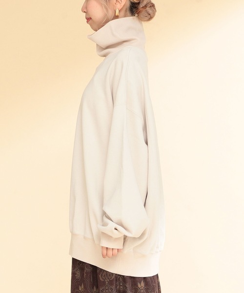 Ray BEAMS(レイビームス)の「【WEB限定】Ray BEAMS / スウェット ビッグ ハイネック プルオーバー(スウェット・レディース・ブラック/ベージュ/ライトブルー・ONE SIZE)」の11枚目の写真