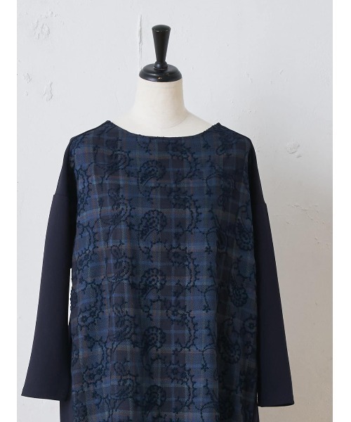 BEARDSLEY（ビアズリー）の「ペイズリー刺繍ワンピース（ワンピース・レディース・グレー/ネイビー・FREE）」の19枚目の写真