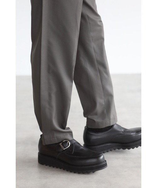 CREARE -LINO-(クレアーレリノ)の「サイドベルト スラックパンツ<セットアップ可>(スラックス・メンズ・ブラック/グレイッシュベージュ/カーキ・MEDIUM/LARGE)」の21枚目の写真