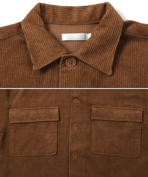 Air Tokyo(エアートウキョー)の「オーバーサイズ コーデュロイ ビッグ ポケット ジャケット(ブルゾン・メンズ・ブラウン/アイボリー・MEDIUM/LARGE)」の14枚目の写真
