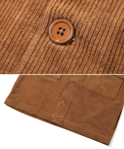Air Tokyo(エアートウキョー)の「オーバーサイズ コーデュロイ ビッグ ポケット ジャケット(ブルゾン・メンズ・ブラウン/アイボリー・MEDIUM/LARGE)」の17枚目の写真