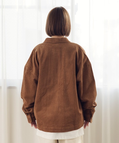 Air Tokyo(エアートウキョー)の「オーバーサイズ コーデュロイ ビッグ ポケット ジャケット(ブルゾン・メンズ・ブラウン/アイボリー・MEDIUM/LARGE)」の10枚目の写真