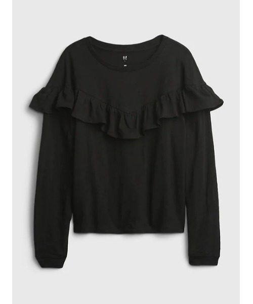 GAP（ギャップ）の「ラッフルトップス (キッズ)（Tシャツ/カットソー・キッズ・ブラック/ピンク/ブラウン/アイボリー・L/XXL/S/M/XL/XS）」の3枚目の写真