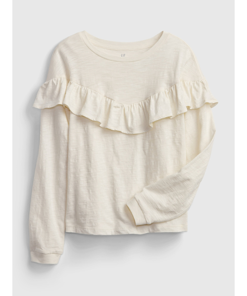 GAP（ギャップ）の「ラッフルトップス (キッズ)（Tシャツ/カットソー・キッズ・ブラック/ピンク/ブラウン/アイボリー・L/XXL/S/M/XL/XS）」の11枚目の写真