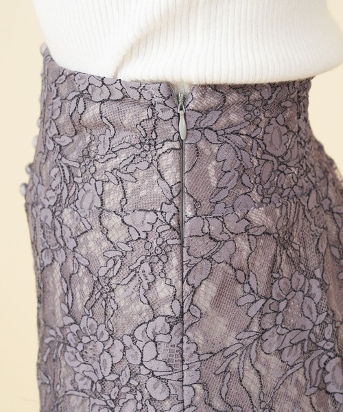ROYAL PARTY（ロイヤルパーティー）の「ダブルレーススカート（スカート・レディース・ブルー/ブラウン/グレー・FREE）」の9枚目の写真