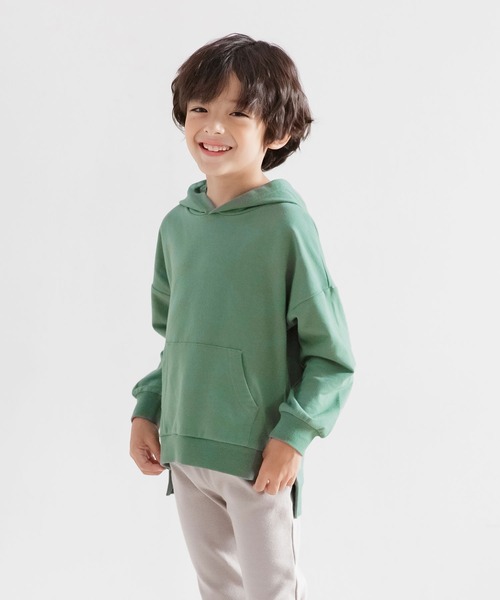 Bee des Bee（ビーデスビー）の「長袖パーカー（パーカー・キッズ・ホワイト/チャコールグレー/グリーン/杢グレー/ブルー系その他/ライトグレー/テラコッタ・120cm/140cm/110cm/100cm/130cm/150cm）」の6枚目の写真