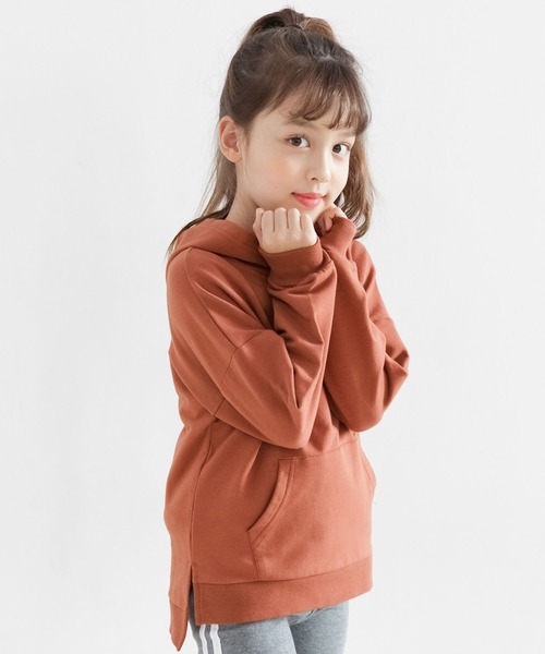 Bee des Bee（ビーデスビー）の「長袖パーカー（パーカー・キッズ・ホワイト/チャコールグレー/グリーン/杢グレー/ブルー系その他/ライトグレー/テラコッタ・120cm/140cm/110cm/100cm/130cm/150cm）」の5枚目の写真