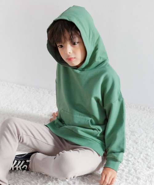 Bee des Bee（ビーデスビー）の「長袖パーカー（パーカー・キッズ・ホワイト/チャコールグレー/グリーン/杢グレー/ブルー系その他/ライトグレー/テラコッタ・120cm/140cm/110cm/100cm/130cm/150cm）」の15枚目の写真