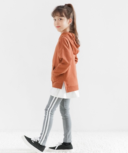 Bee des Bee（ビーデスビー）の「長袖パーカー（パーカー・キッズ・ホワイト/チャコールグレー/グリーン/杢グレー/ブルー系その他/ライトグレー/テラコッタ・120cm/140cm/110cm/100cm/130cm/150cm）」の12枚目の写真