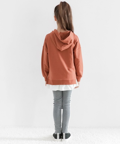 Bee des Bee（ビーデスビー）の「長袖パーカー（パーカー・キッズ・ホワイト/チャコールグレー/グリーン/杢グレー/ブルー系その他/ライトグレー/テラコッタ・120cm/140cm/110cm/100cm/130cm/150cm）」の13枚目の写真