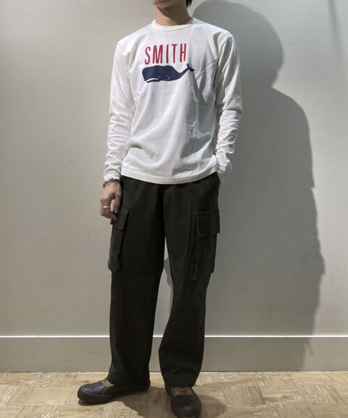 BARNS OUTFITTERS（バーンズアウトフィッターズ）の「【BARNS OUTFITTERS/バーンズアウトフィッターズ】別注 プリント ロングスリーブTシャツ ロンT（Tシャツ/カットソー・メンズ・ライトグレー/ホワイト・L/S/M）」の11枚目の写真
