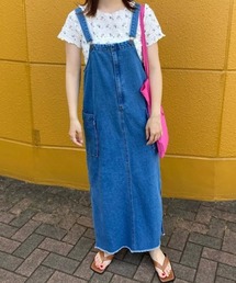 コットンツイルカーゴポケットキャミワンピース