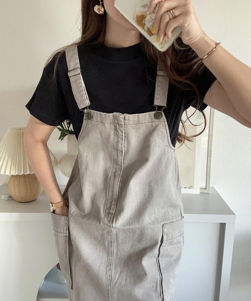 andme（アンドミー）の「コットンツイルカーゴポケットキャミ