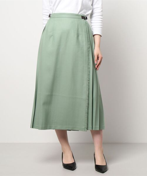 O'NEIL of DUBLIN（オニールオブダブリン）の「O'Neil of Dublin 別注クラシックモデル ウーステッドウール 100% キルトスカート ロング 81cm（スカート・レディース・ネイビー/ダークブルー/シルバーグレー/ブルーグレー/オレンジ/ライトグレー/マスタード/オリーブ/グリーン/ライトブルー/ダークグリーン/グレー系その他/ブラック×ブルー/ブルー/ライトカーキ/ブラウン/グリーン系その他/ダークオレンジ/グレー/バーガンディー/レッド/ダークブラウン/ブルーグリーン/ライトグリーン・8/10/12/14）」の13枚目の写真