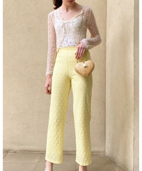 epine エピヌ パンツ flower ribbon pants Mサイズ epine（エピヌ）の「flower lace pants（その他パンツ）」 - WEAR