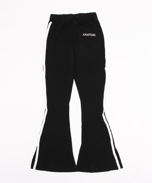 ANAP GｉRL（アナップガール）の「ラインリブフレアパンツ（その他パンツ・キッズ・ブラック・M/S/XS）」の2枚目の写真