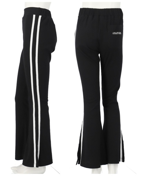 ANAP GｉRL（アナップガール）の「ラインリブフレアパンツ（その他パンツ・キッズ・ブラック・M/S/XS）」の8枚目の写真