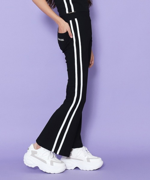ANAP GｉRL（アナップガール）の「ラインリブフレアパンツ（その他パンツ・キッズ・ブラック・M/S/XS）」の13枚目の写真