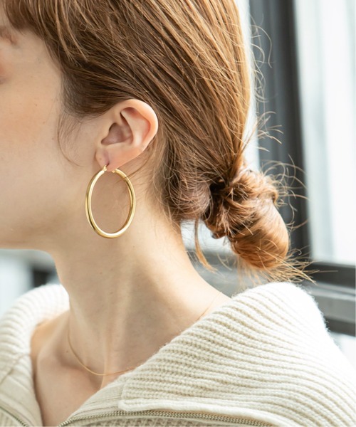 Noble（ノーブル）の「【ELECTRIC PICKS】BLEECKER HOOPSピアス （ピアス（両耳用））」 WEAR