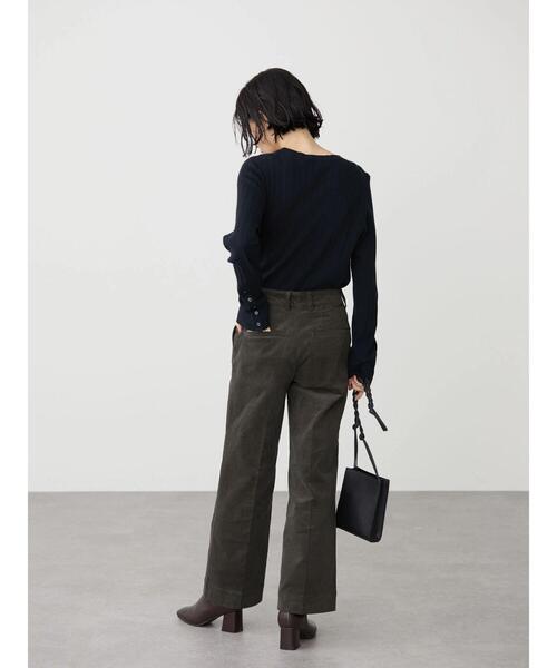 AMERICAN HOLIC（アメリカンホリック）の「袖ボタンランダムリブニットプルオーバー（ニット/セーター・レディース・レッド/グレイッシュベージュ/ネイビー・M/L）」の13枚目の写真