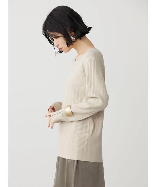 AMERICAN HOLIC（アメリカンホリック）の「袖ボタンランダムリブニットプルオーバー（ニット/セーター・レディース・レッド/グレイッシュベージュ/ネイビー・M/L）」の16枚目の写真