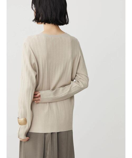 AMERICAN HOLIC（アメリカンホリック）の「袖ボタンランダムリブニットプルオーバー（ニット/セーター・レディース・レッド/グレイッシュベージュ/ネイビー・M/L）」の17枚目の写真