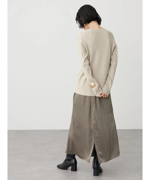 AMERICAN HOLIC（アメリカンホリック）の「袖ボタンランダムリブニットプルオーバー（ニット/セーター・レディース・レッド/グレイッシュベージュ/ネイビー・M/L）」の21枚目の写真