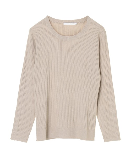 AMERICAN HOLIC（アメリカンホリック）の「袖ボタンランダムリブニットプルオーバー（ニット/セーター・レディース・レッド/グレイッシュベージュ/ネイビー・M/L）」の5枚目の写真