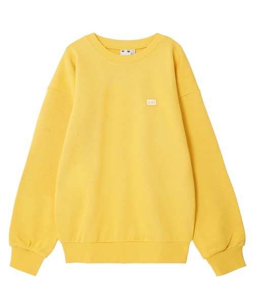 X-girl（エックスガール）の「BOX LOGO WIDE CREW SWEAT TOP（スウェット・レディース・ブラック/イエロー/ライトブルー・S/M）」の6枚目の写真