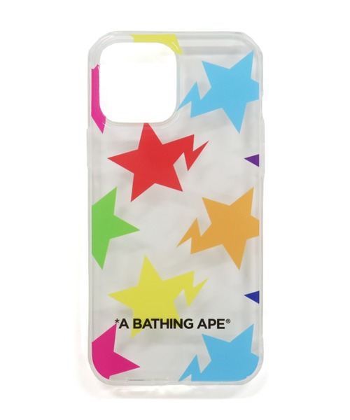 A BATHING APE(アベイシングエイプ)の「STA PATTERN IPHONE 13 PRO MAX CLEAR CASE M(スマホケース/カバー・メンズ・マルチ・FREE)」の1枚目の写真