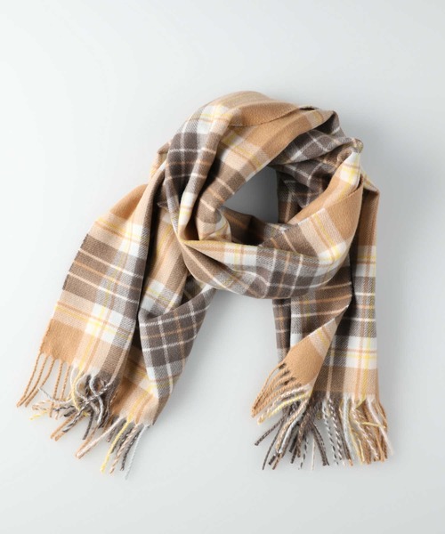 HONEYSUCKLE ROSE（ハニーサックルローズ）の「【HONEYSUCKLE ROSE】オリジナルチェック柄マフラー（マフラー・レディース・ベージュ/ネイビー/オフホワイト・ONE SIZE）」の11枚目の写真