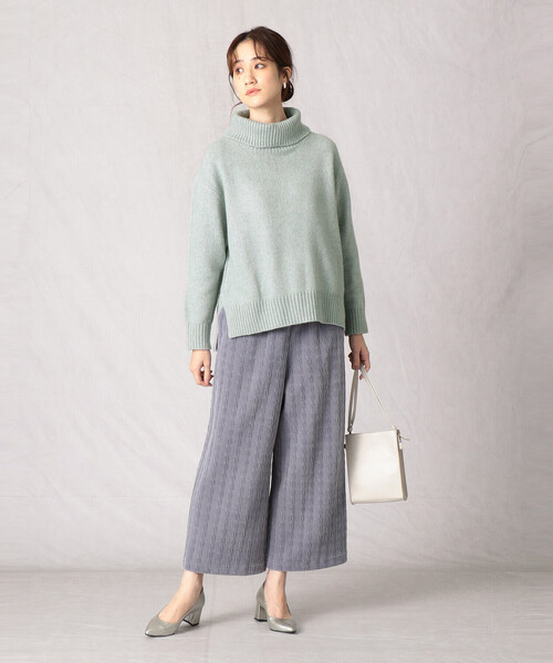 Comme Ca Mature(コムサマチュア)の「《ウォッシャブル》起毛 オフタートルニット(ニット/セーター・レディース・ベージュ/ミント/ラベンダー・FREE)」の17枚目の写真