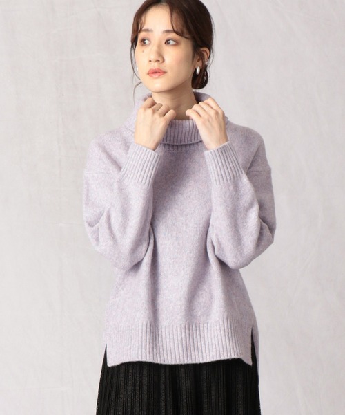 Comme Ca Mature(コムサマチュア)の「《ウォッシャブル》起毛 オフタートルニット(ニット/セーター・レディース・ベージュ/ミント/ラベンダー・FREE)」の3枚目の写真