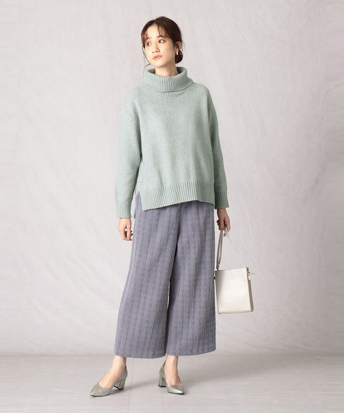 Comme Ca Mature(コムサマチュア)の「《ウォッシャブル》起毛 オフタートルニット(ニット/セーター・レディース・ベージュ/ミント/ラベンダー・FREE)」の6枚目の写真