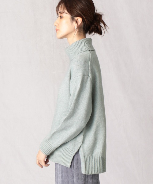 Comme Ca Mature(コムサマチュア)の「《ウォッシャブル》起毛 オフタートルニット(ニット/セーター・レディース・ベージュ/ミント/ラベンダー・FREE)」の9枚目の写真