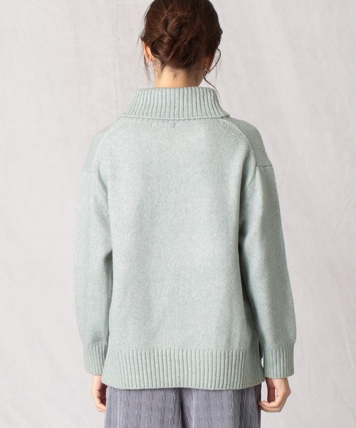 Comme Ca Mature(コムサマチュア)の「《ウォッシャブル》起毛 オフタートルニット(ニット/セーター・レディース・ベージュ/ミント/ラベンダー・FREE)」の4枚目の写真