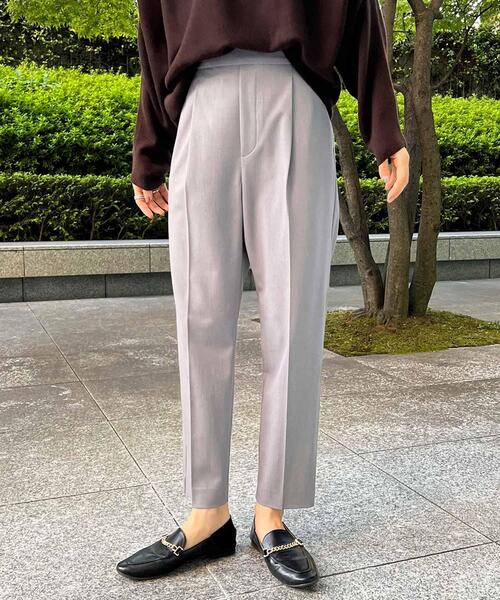 THE SHOP TK (ザ ショップ ティーケー )の「◆【美forパンツ】デレガントテーパードパンツ(その他パンツ・レディース・ブラック/グレー/ダークオレンジ/ブラック系1/ネイビー系6・11/12/13/14/10)」の3枚目の写真