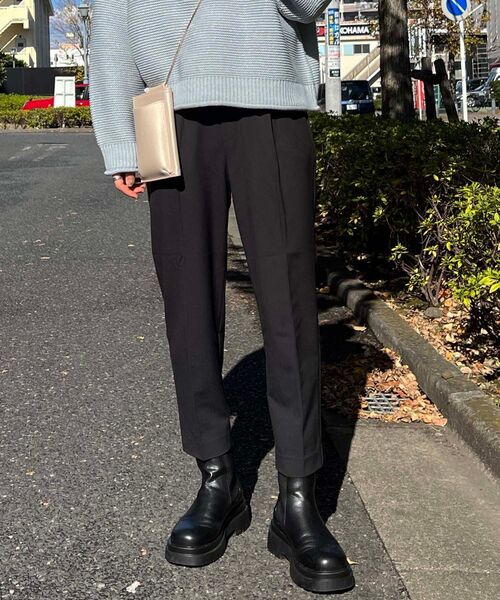 THE SHOP TK (ザ ショップ ティーケー )の「◆【美forパンツ】デレガントテーパードパンツ(その他パンツ・レディース・ブラック/グレー/ダークオレンジ/ブラック系1/ネイビー系6・11/12/13/14/10)」の1枚目の写真