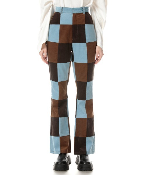 SLY（スライ）の「CHECKER CORDUROY TROUSER チェックコーデュロイ パンツ（スラックス・レディース・ブルー系その他/ブラック系その他2・0/1/2）」の17枚目の写真