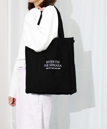 Per sist ence/パーシエンス スクエアロゴトートバッグ