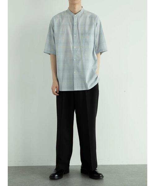 koe（コエ）の「綿レーヨン半袖バンドカラーシャツ*（シャツ/ブラウス・メンズ・アイボリー/ベージュ系その他4/グレー系その他3・M/L）」の16枚目の写真