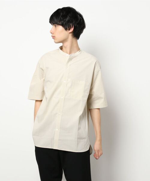 koe（コエ）の「綿レーヨン半袖バンドカラーシャツ*（シャツ/ブラウス・メンズ・アイボリー/ベージュ系その他4/グレー系その他3・M/L）」の19枚目の写真