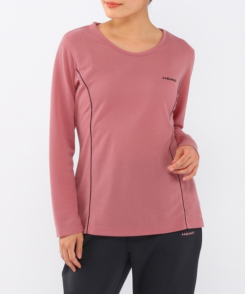 HEAD(ヘッド)の「杢メッシュクルーネック長袖Tシャツ レディース トップス スポーツ ウェア ヨガ ランニング(スポーツグッズ・レディース・ブラック/ピンク/グレー/ブルー・L/M)」の18枚目の写真