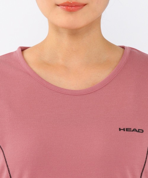 HEAD(ヘッド)の「杢メッシュクルーネック長袖Tシャツ レディース トップス スポーツ ウェア ヨガ ランニング(スポーツグッズ・レディース・ブラック/ピンク/グレー/ブルー・L/M)」の12枚目の写真