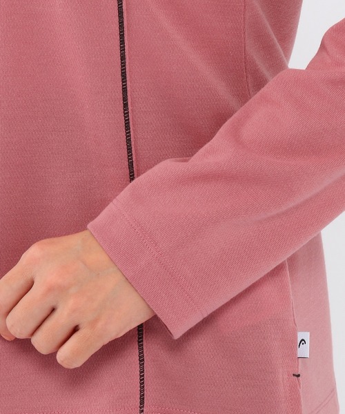 HEAD(ヘッド)の「杢メッシュクルーネック長袖Tシャツ レディース トップス スポーツ ウェア ヨガ ランニング(スポーツグッズ・レディース・ブラック/ピンク/グレー/ブルー・L/M)」の6枚目の写真